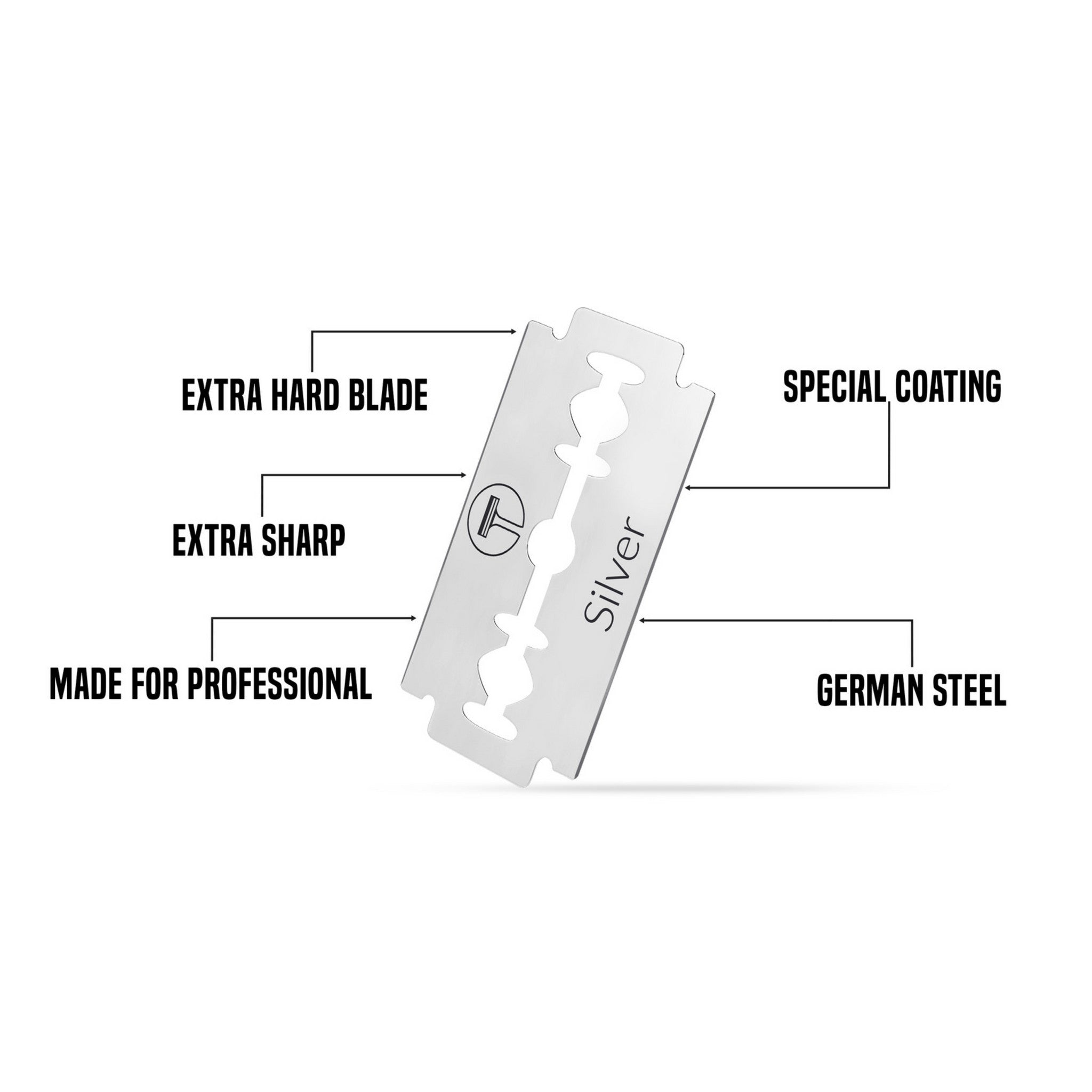 银色双刃剃须刀片 X 100